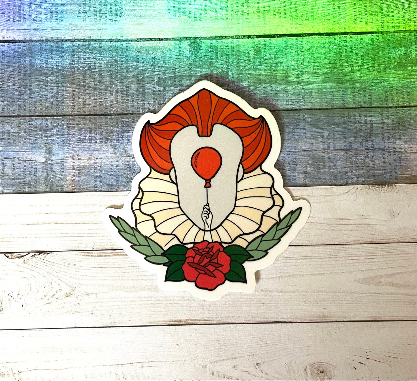 IT Sticker - Pennywise Sticker - Clown Sticker - Horror Sticker - Halloween Sticker - Spooky Sticker