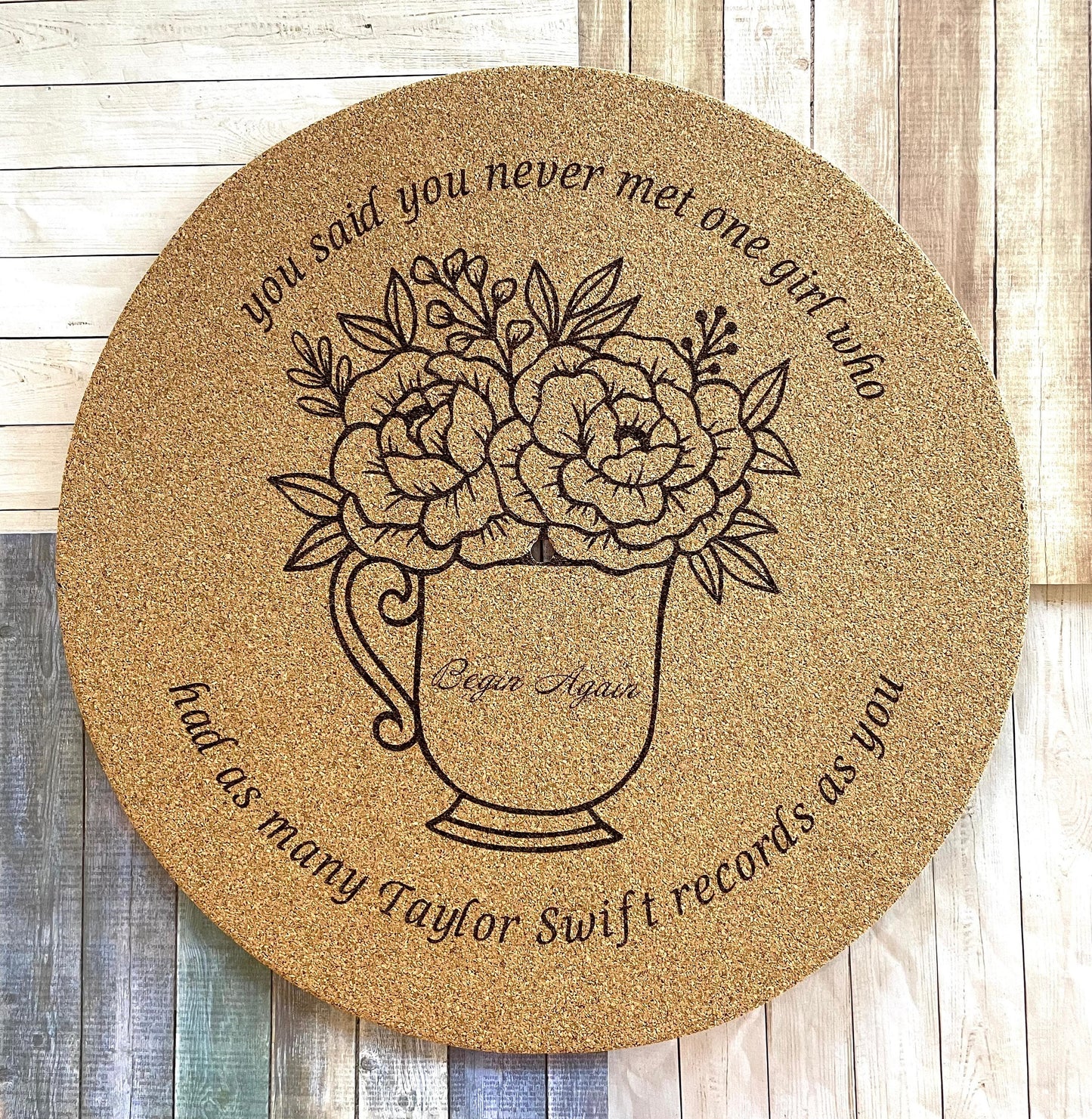 Taylor Swift Slip Mat - Vinyl Record Slip Mat - Cork Slip Mat - Red Slip Mat - Taylor's Versoin Slip Mat - Vinyl Records