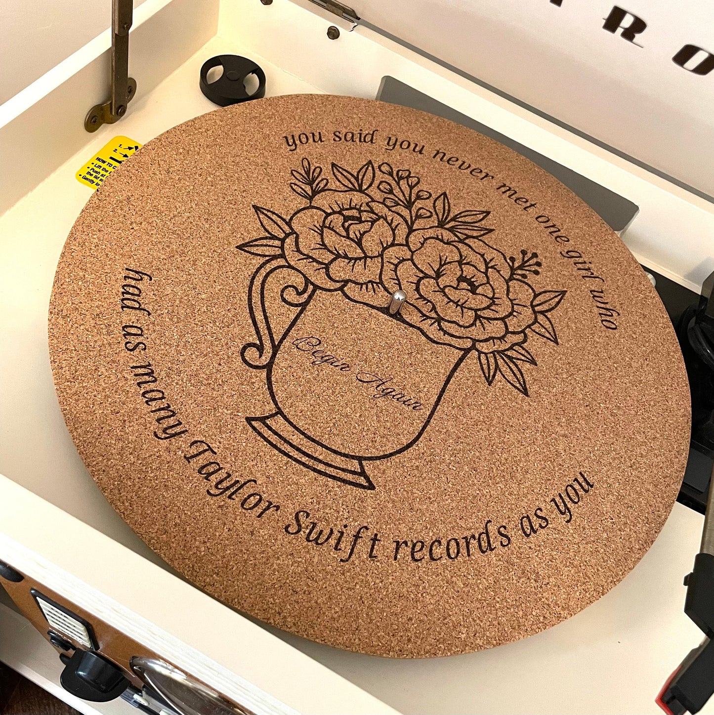 Taylor Swift Slip Mat - Vinyl Record Slip Mat - Cork Slip Mat - Red Slip Mat - Taylor's Versoin Slip Mat - Vinyl Records