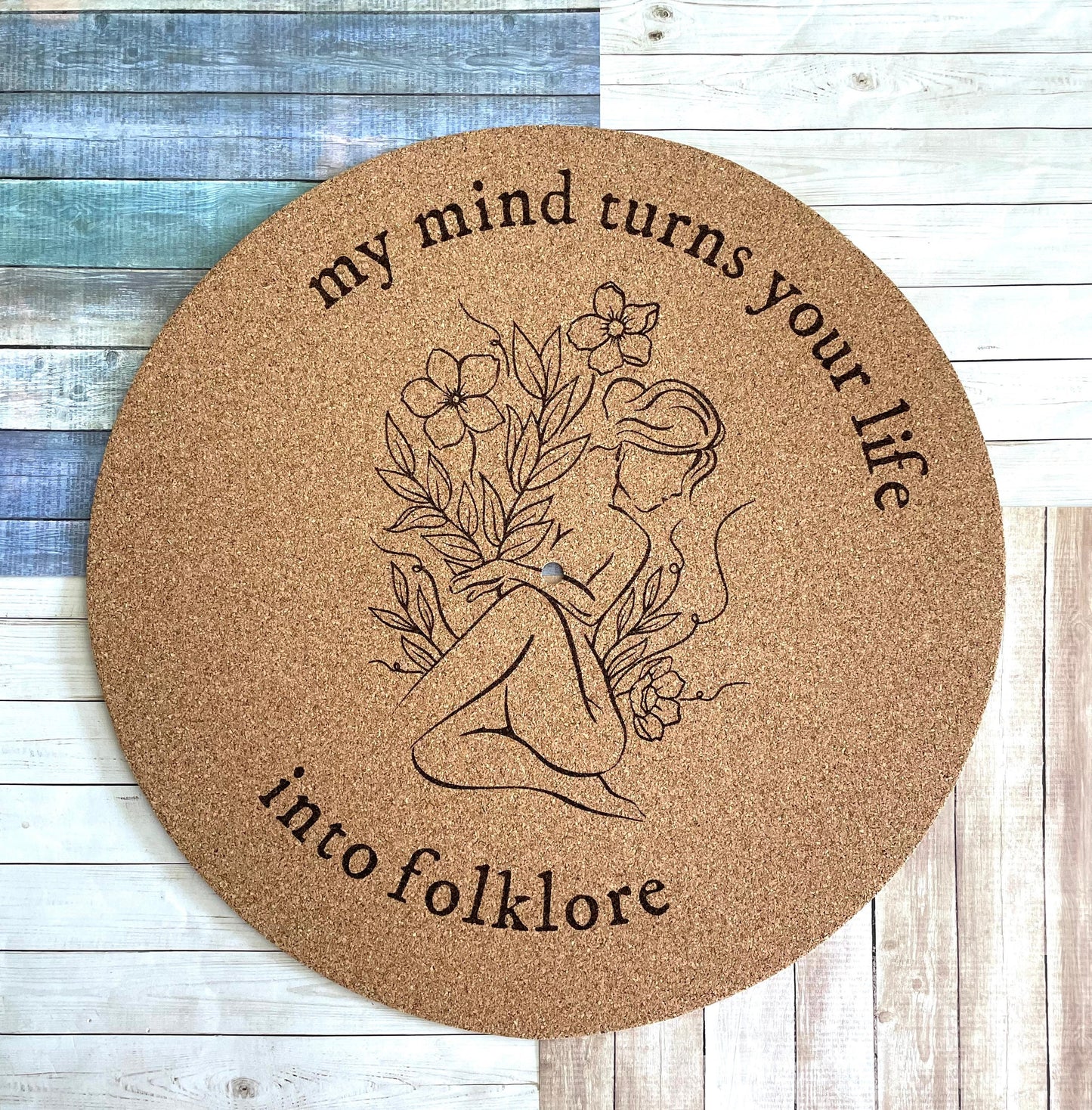 Taylor Swift Slip Mat - Vinyl Record Slip Mat - Cork Slip Mat - Folklore Slip Mat - Taylor's Versoin Slip Mat