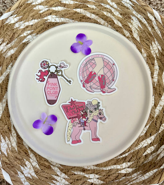 Pink Pony Club Stickers - April 2025