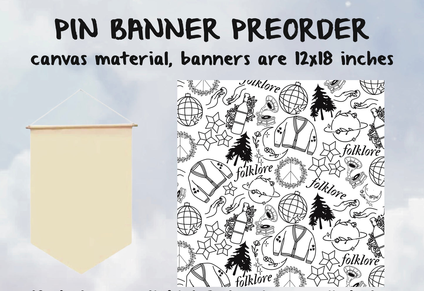 Gray Symbols Pin Banner