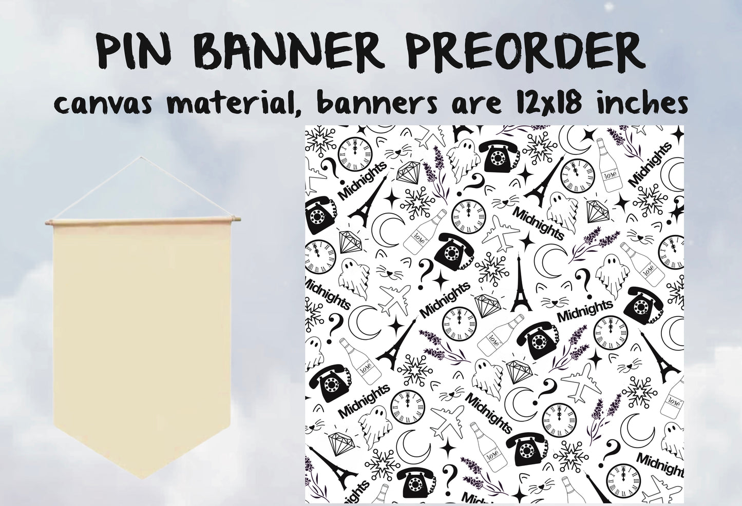 Dark Blue Symbols Pin Banner