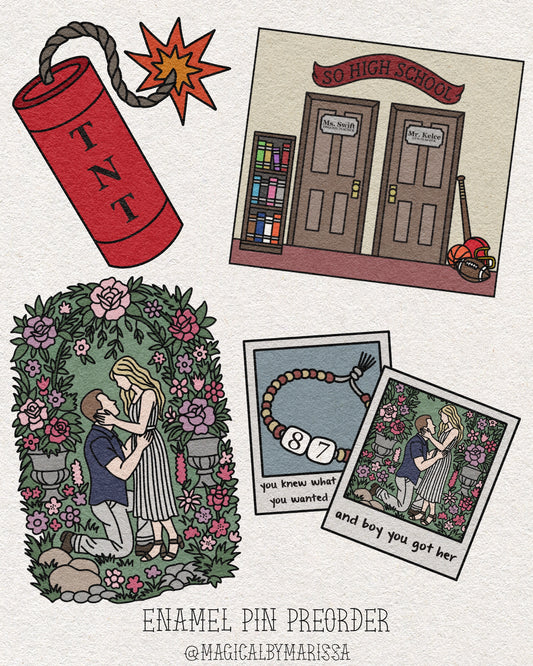 PIN PREORDER - engaged set of 4