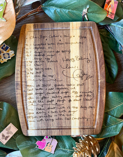 Chai Tea Cookie Engraved Cutting Board