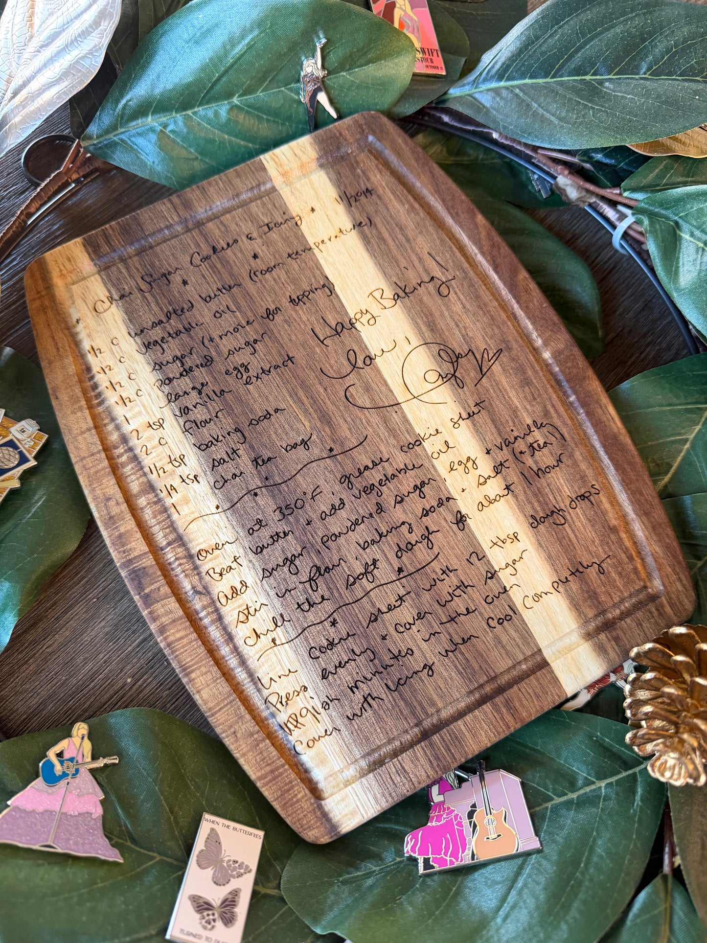 Chai Tea Cookie Engraved Cutting Board