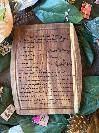 Blueberry Lemon Sourdough Engraved Cutting Board