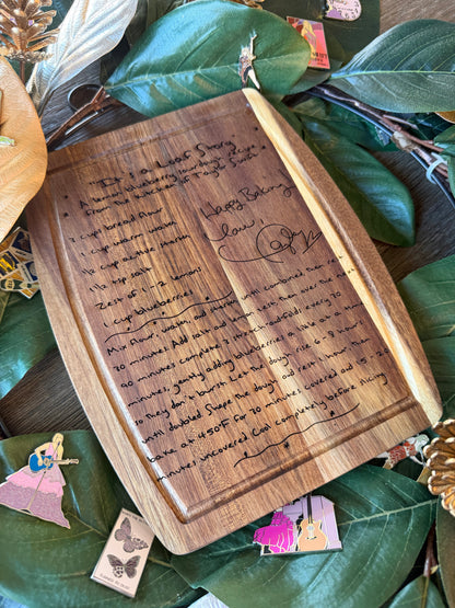 Blueberry Lemon Sourdough Engraved Cutting Board