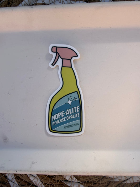 No Spray Bottle Sticker