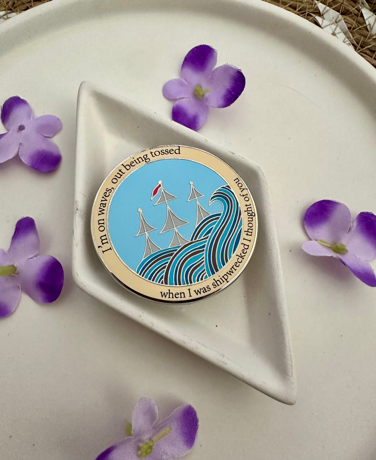 Evermore Waves Pin