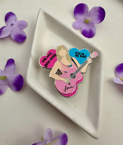Guitar String Scars Pin