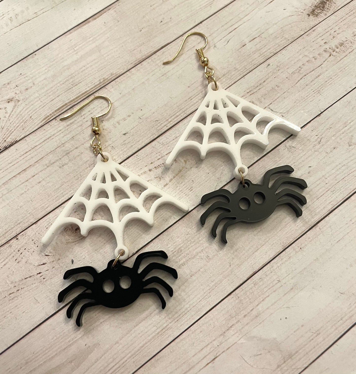 Spider Earrings - Spooky Earrings - Halloween Earrings - Spider Web Earrings - Witch Earrings