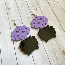 Load image into Gallery viewer, Caldron Earrings - Spooky Earrings - Halloween Earrings - Witchy Earrings - Witch Earrings
