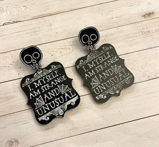 Beetlejuice Earrings - Spooky Earrings - Halloween Earrings - Witchy Earrings