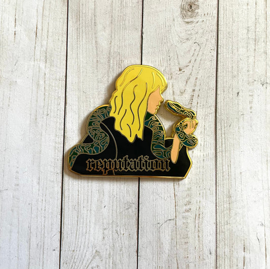 Reputation Enamel Pin - Taylor Swift Enamel Pin - Snake Enamel Pin - Enamel Pin
