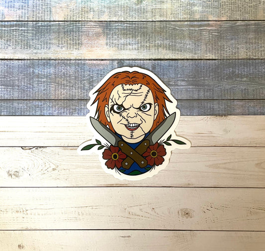 Chucky Sticker - Horror Sticker - Halloween Sticker - Scary Sticker