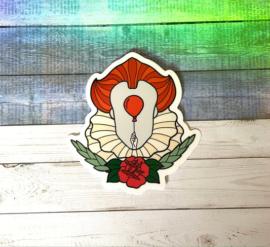 IT Sticker - Pennywise Sticker - Clown Sticker - Horror Sticker - Halloween Sticker - Spooky Sticker