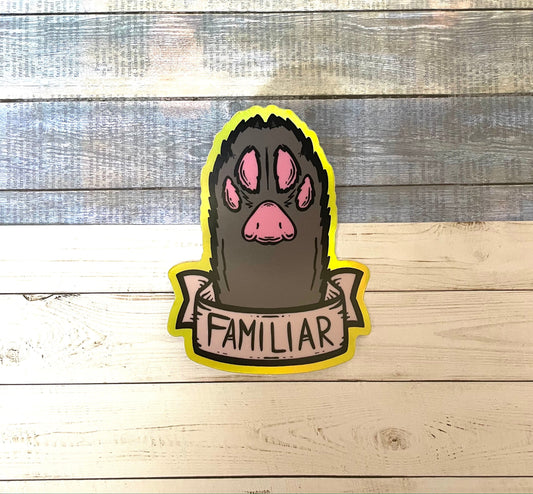 Cat Paw Sticker - Cat Sticker - Familiar Sticker - Gold Foil Sticker