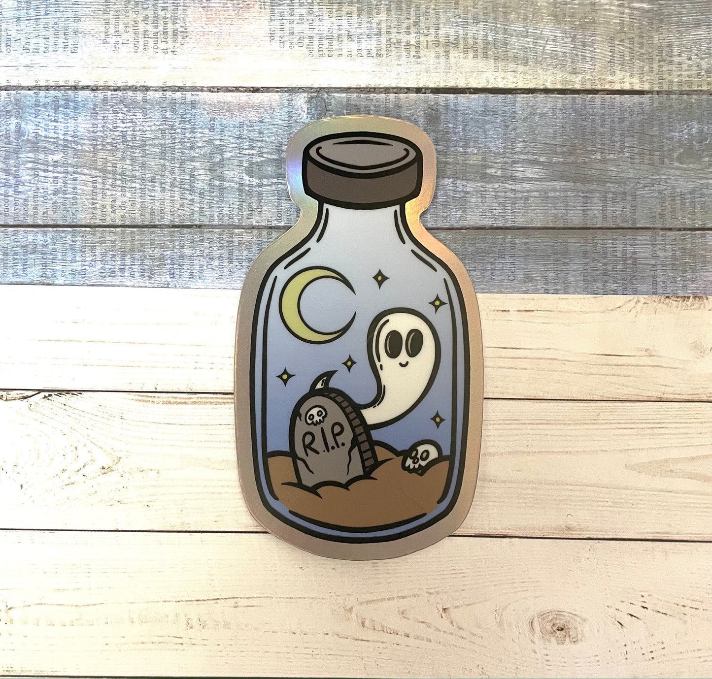 Ghost Sticker - Halloween Sticker - Scary Sticker - Spooky Sticker - Halloween Sticker