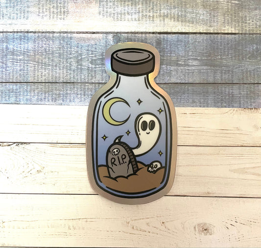 Ghost Sticker - Halloween Sticker - Scary Sticker - Spooky Sticker - Halloween Sticker
