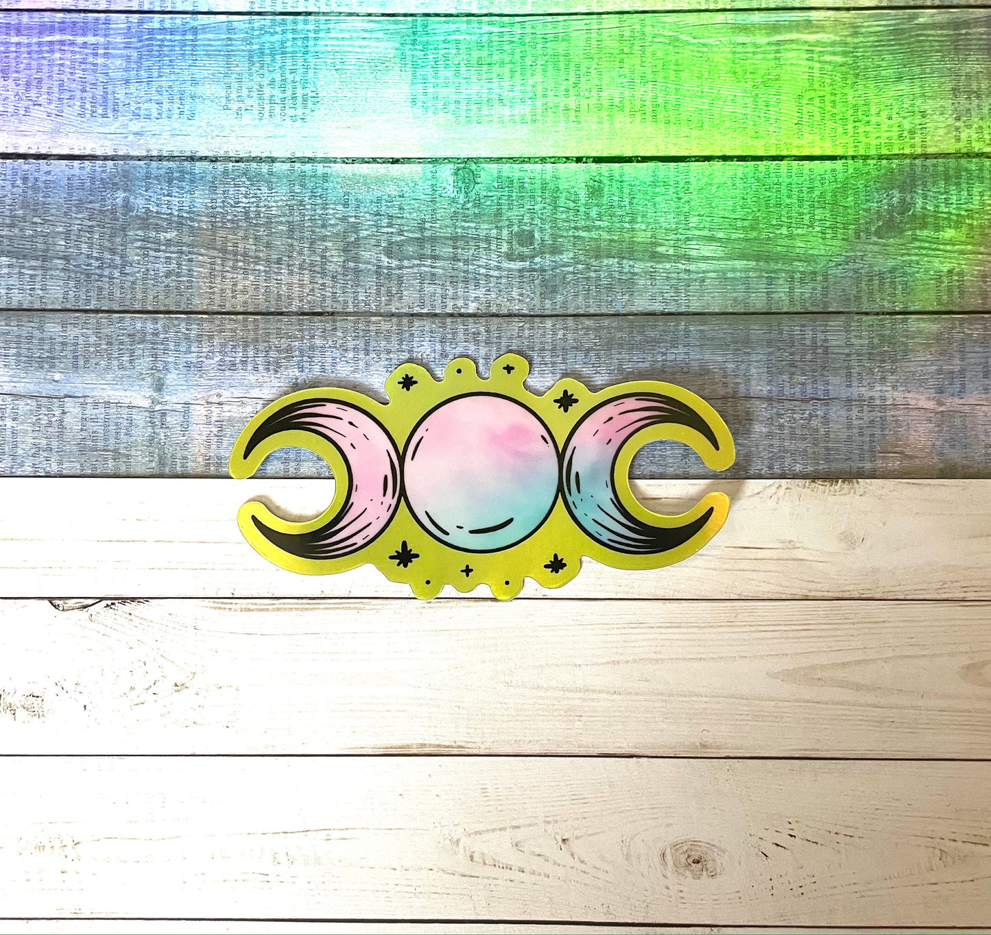 Moon Sticker - Moon Phase Sticker - Space Sticker - Gold Foil Sticker