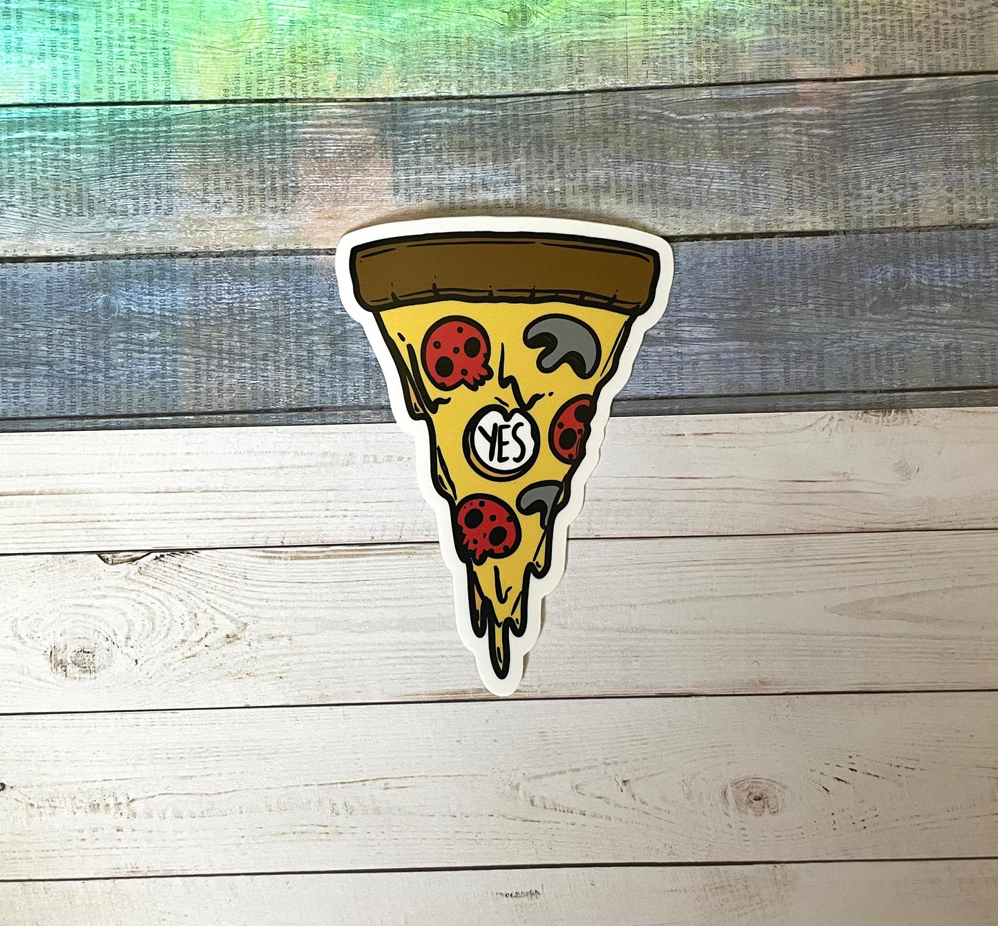 Ouiji Sticker - Plancette Sticker - Pizza Sticker - Horror Sticker - Spooky Sticker