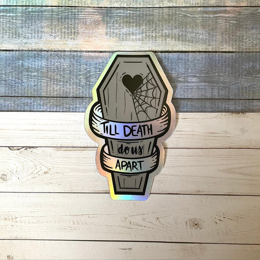 Coffin Sticker - Horror Sticker - Halloween Sticker - Holographic Sticker