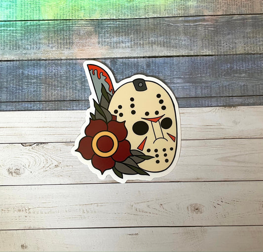 Jason Voorhees Sticker - Friday the 13th Sticker - Horror Sticker - Halloween Sticker - Scary Sticker