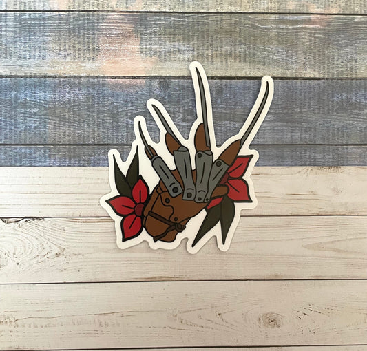 Freddy Kruger Sticker - Nightmare on Elm Street Sticker - Halloween Sticker - Horror Sticker