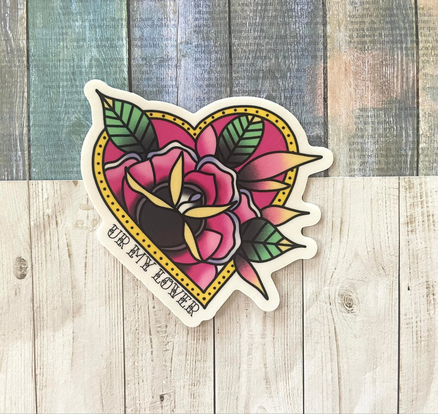 Lover Sticker - Tattoo Sticker - Vinyl Sticker - Laptop Sticker - Water Bottle Sticker