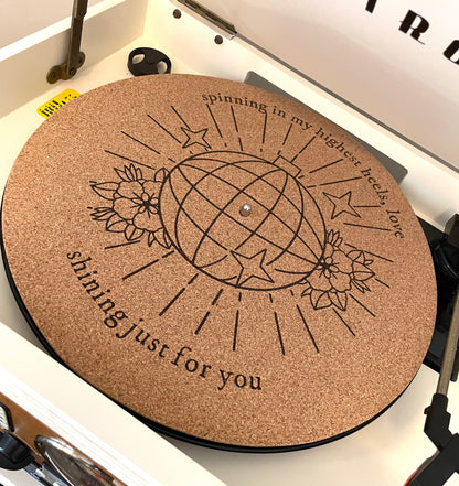 Vinyl Record Slip Mat - Cork Slip Mat - Folklore Slip Mat