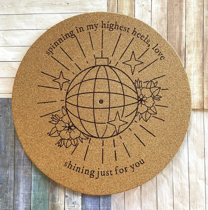 Vinyl Record Slip Mat - Cork Slip Mat - Folklore Slip Mat