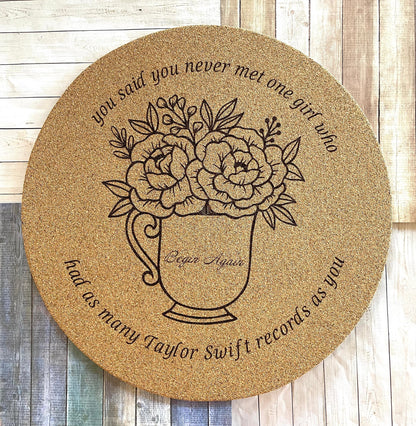 Taylor Swift Slip Mat - Vinyl Record Slip Mat - Cork Slip Mat - Red Slip Mat - Taylor's Versoin Slip Mat - Vinyl Records